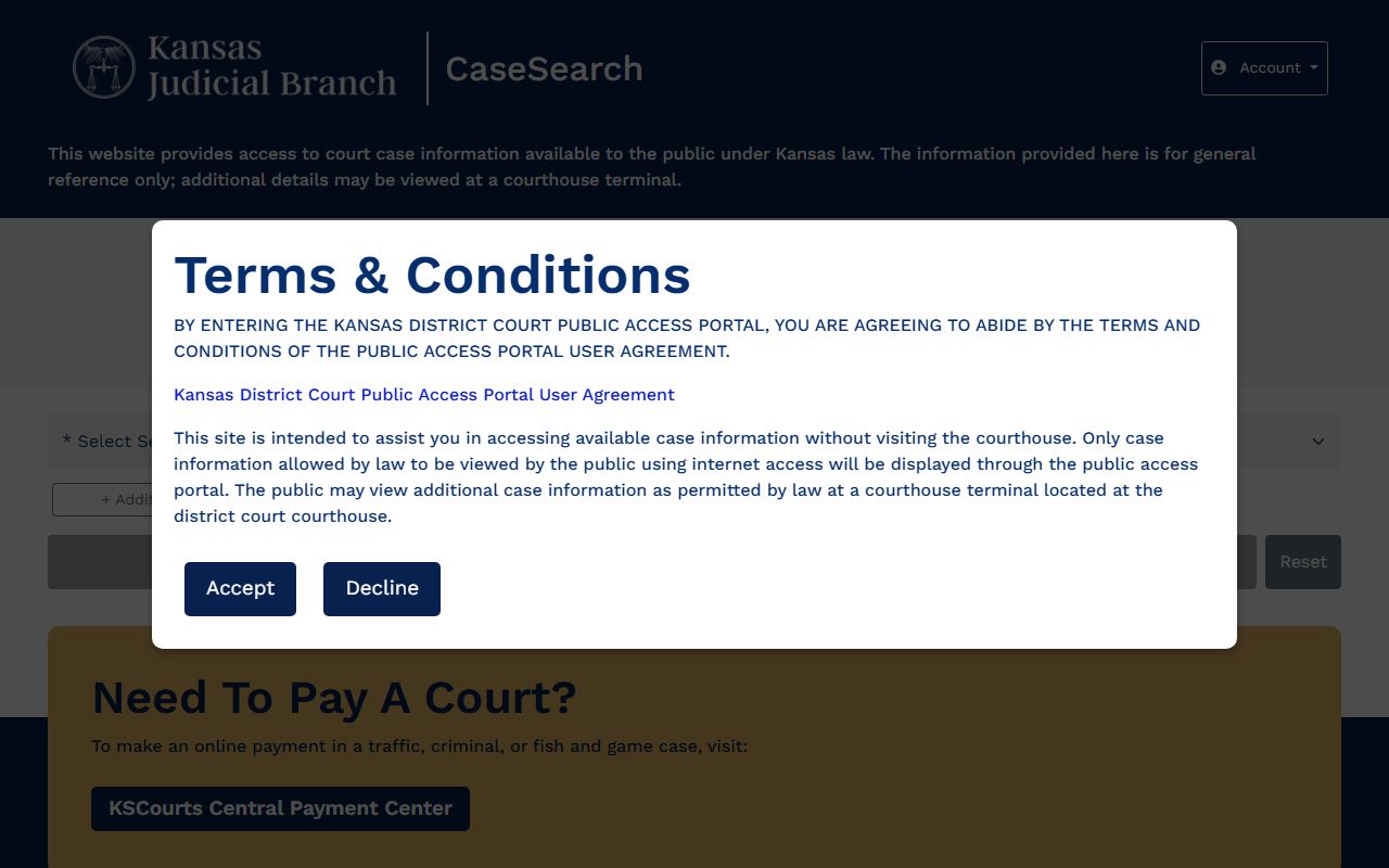 Hodgeman County court records Kansas CaseSearch portal