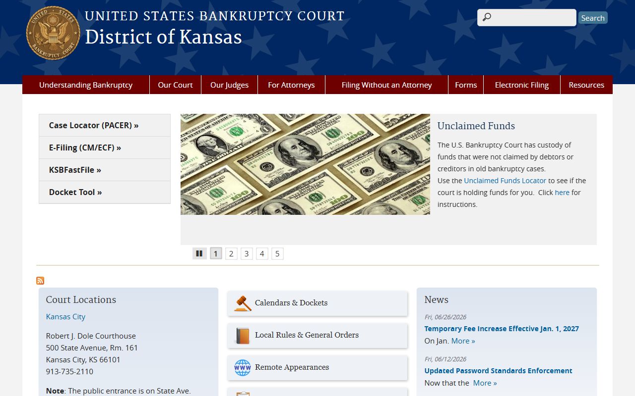 Hodgeman County District Court Kansas Bankruptcy Court access distinction